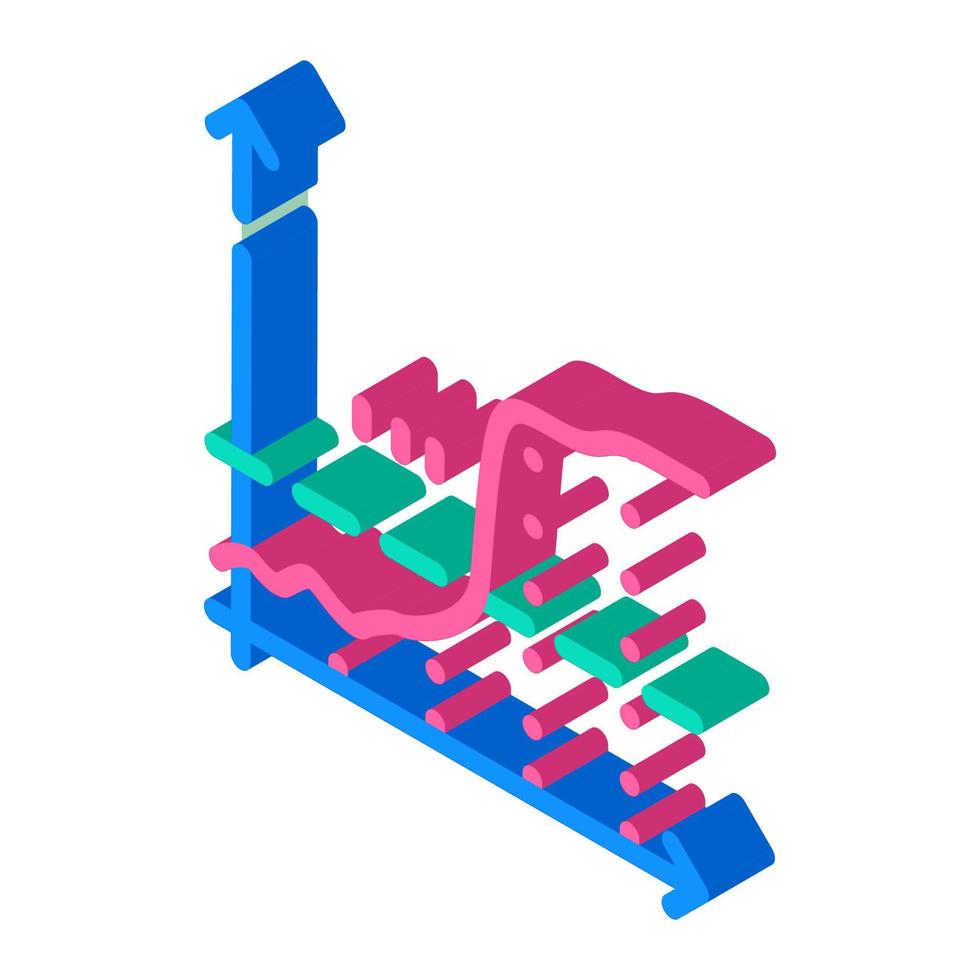 glucose level isometric icon vector illustration color