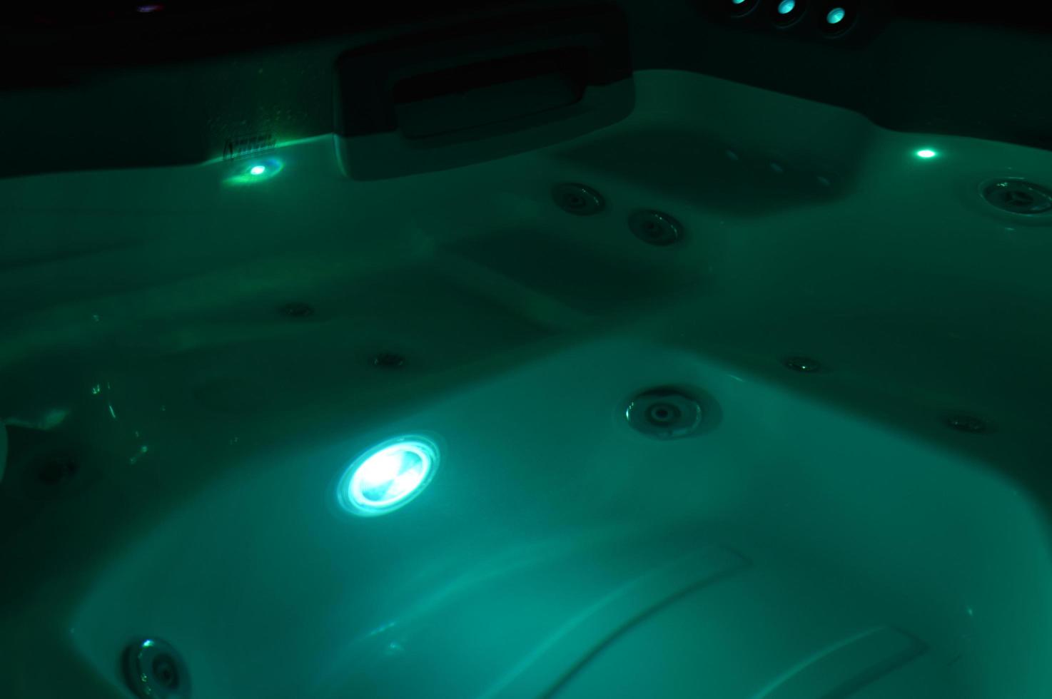 View on a spa at night, Hot tub at night photo