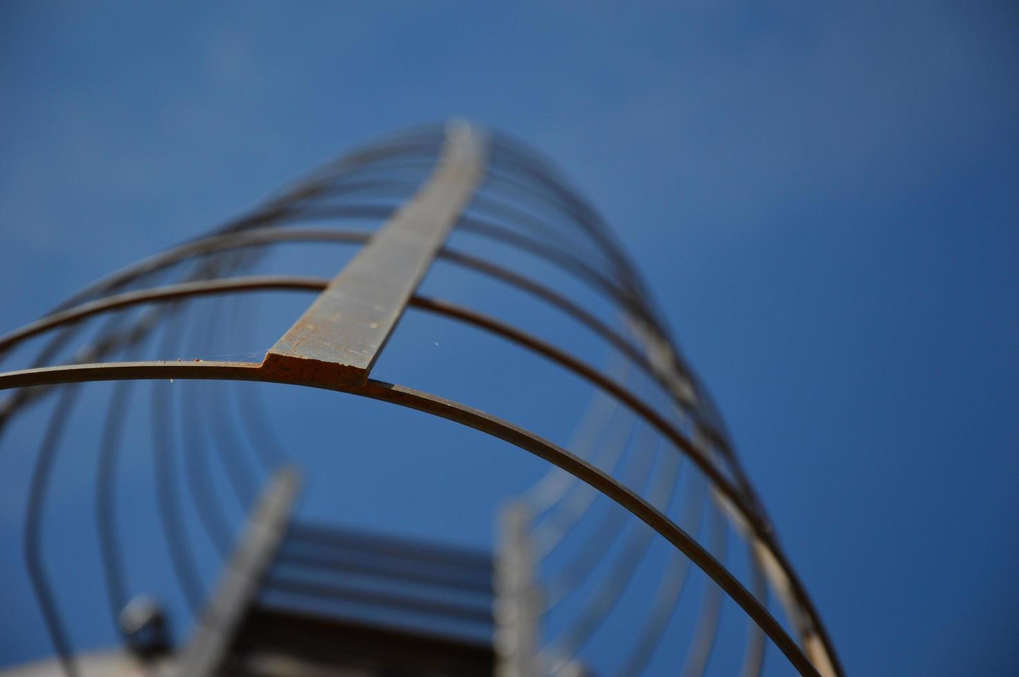 A ladder on a silo photo