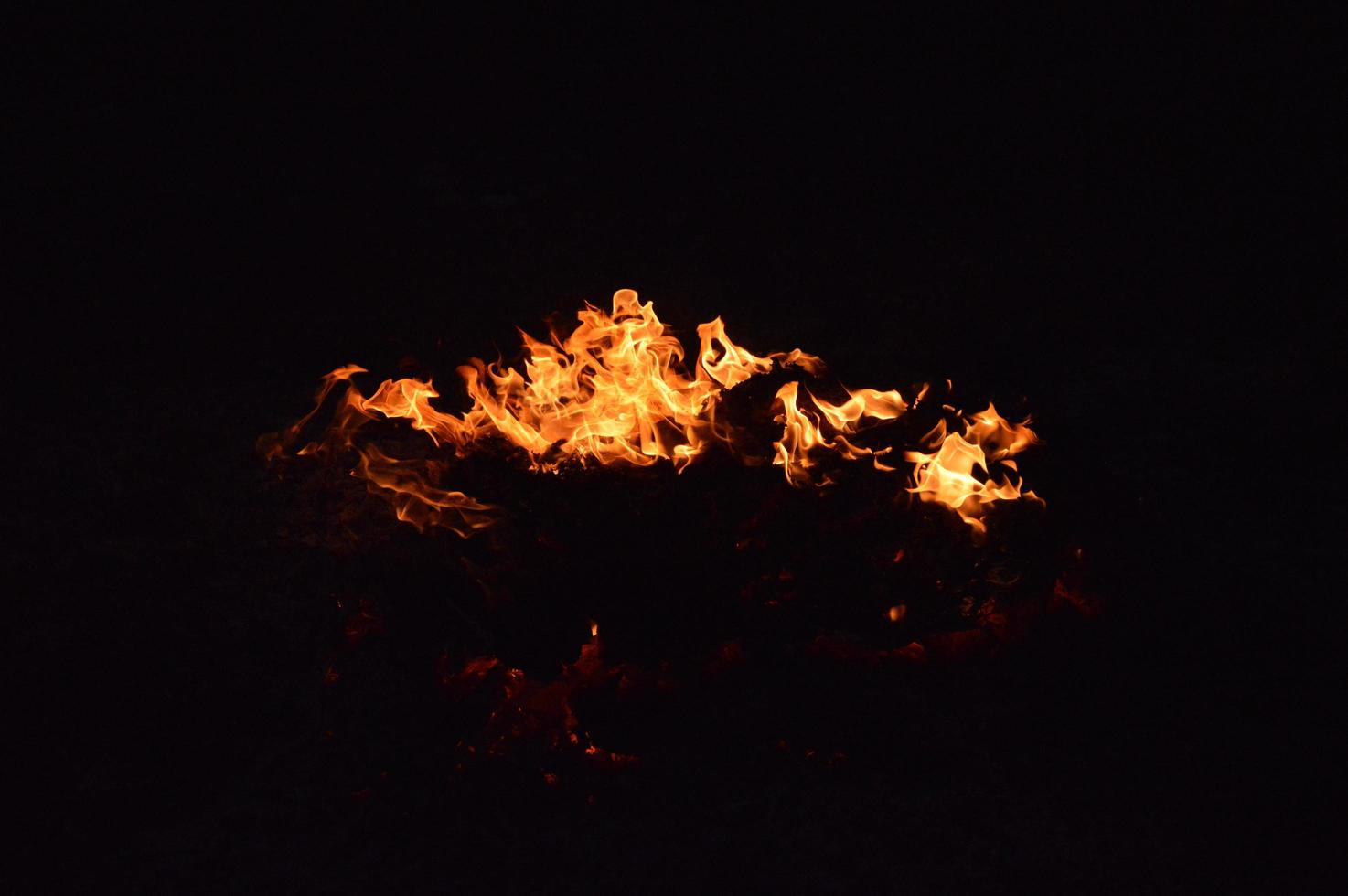 Flames in the night photo