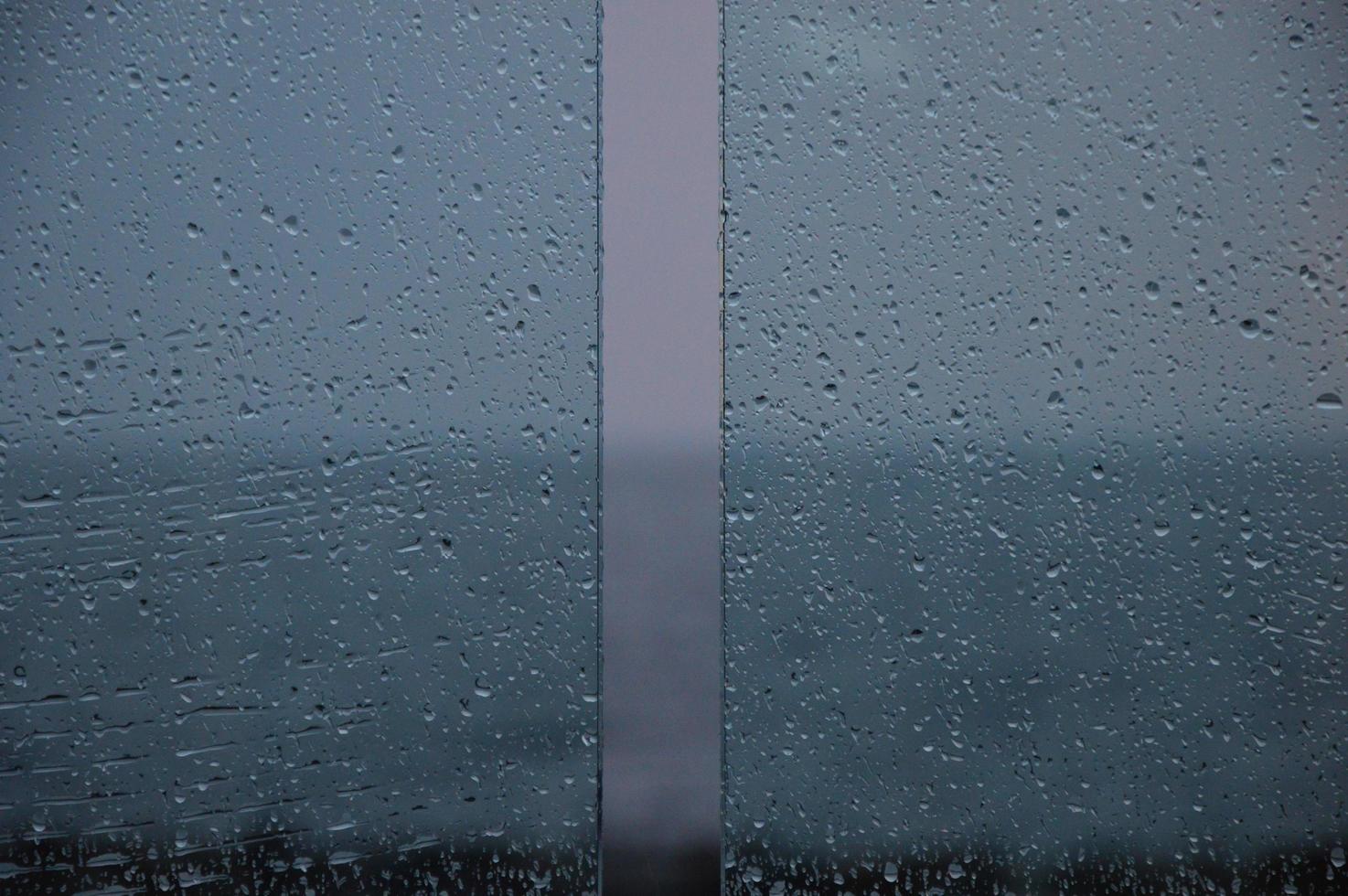 Rain drops on the window photo