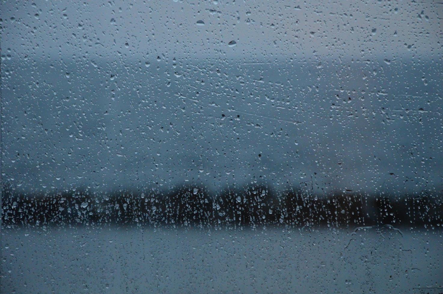 Rain drops on the window photo