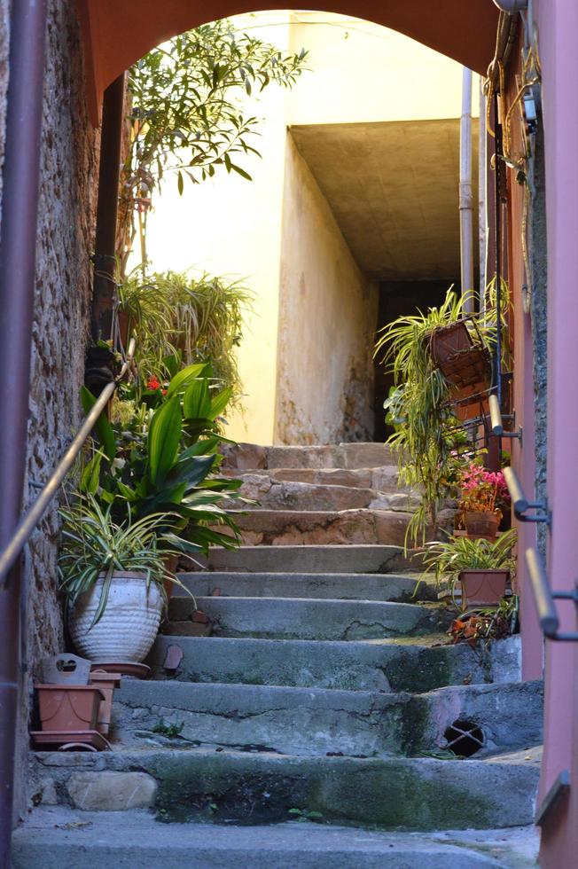 Typical Italian narrow street photo