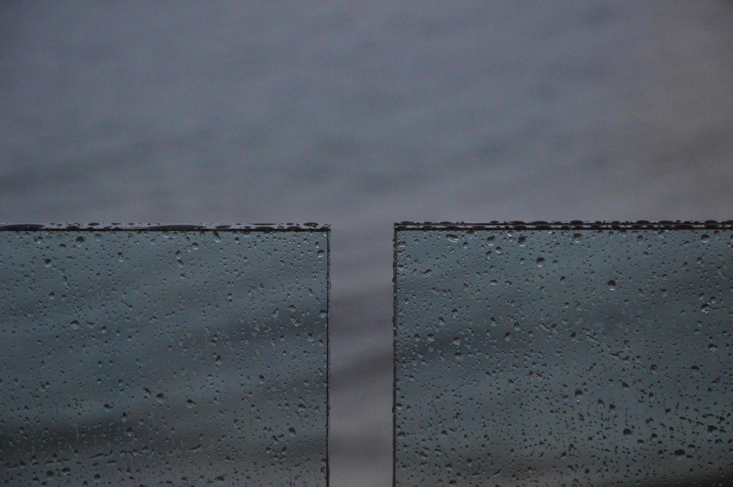 Rain drops on the window photo