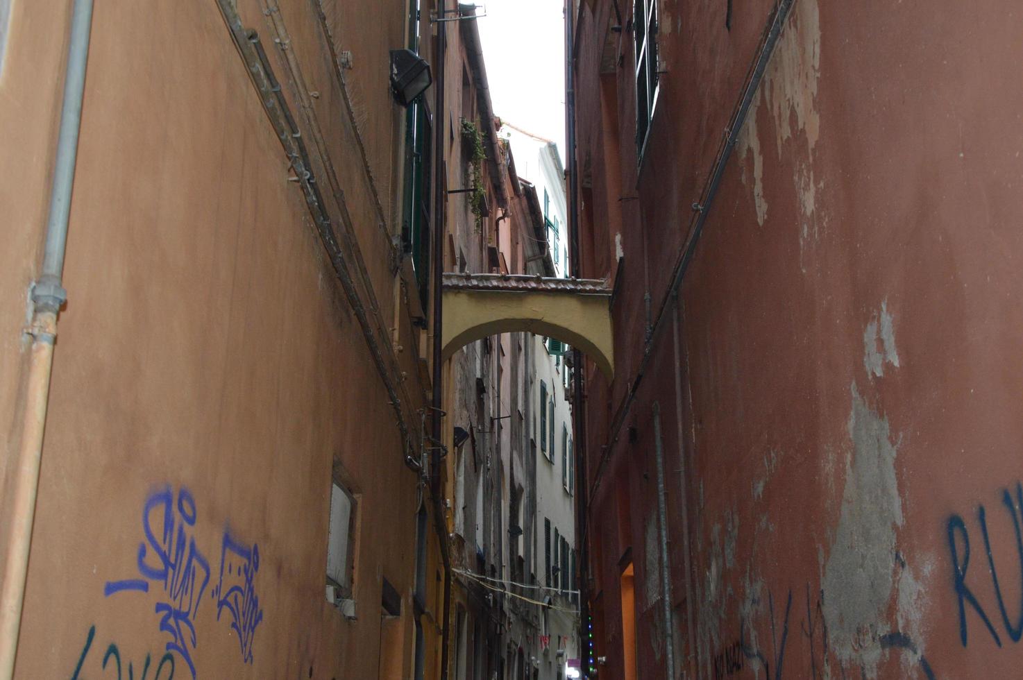Typical Italian narrow street photo