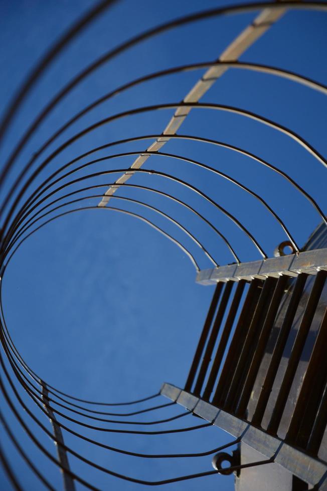 A ladder on a silo photo