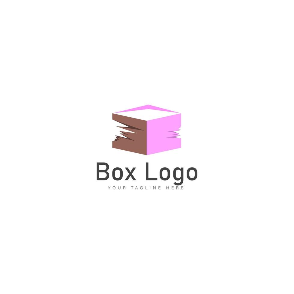 ilustración de icono de diseño de logotipo de caja vector