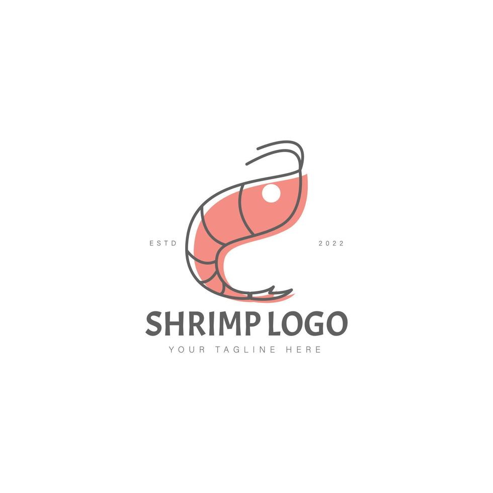 Shrimp logo design icon illustration vector