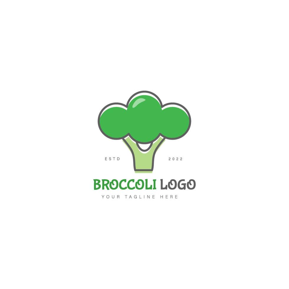 Broccoli logo design icon illustration vector