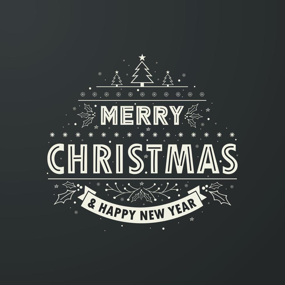 Merry Christmas and Happy new year. vector