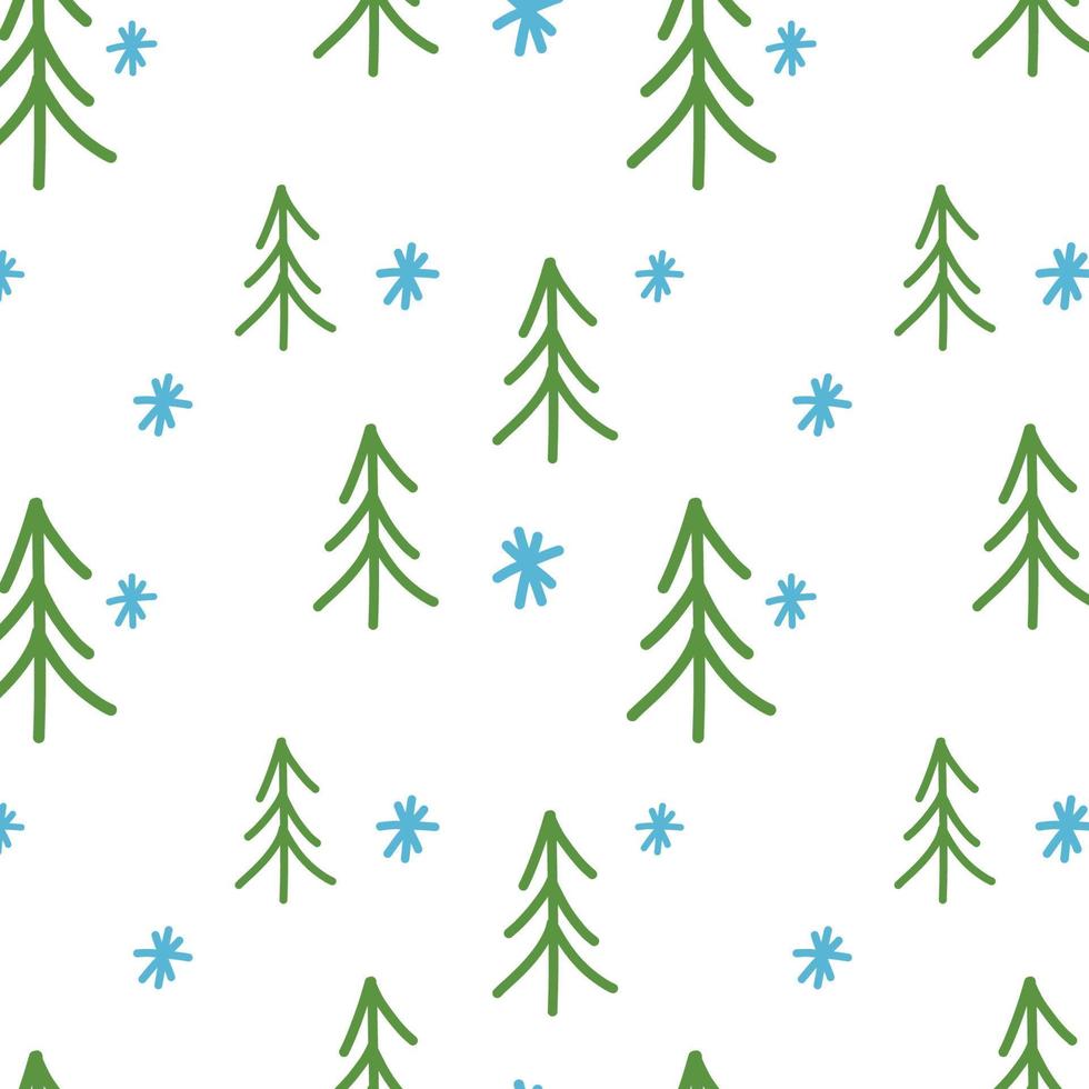 seamless christmas tree pattern, christmas tree design vector