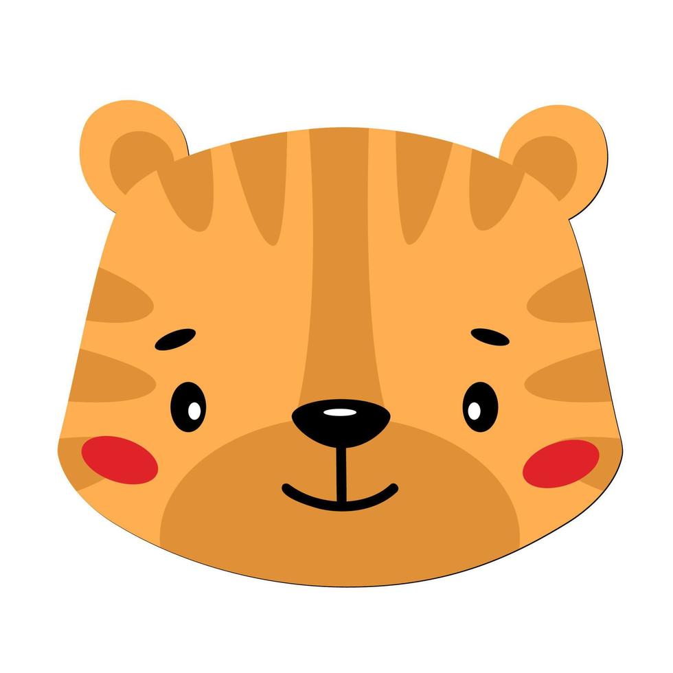 Tiger Chinese zodiac sign. Tiger animal vector
