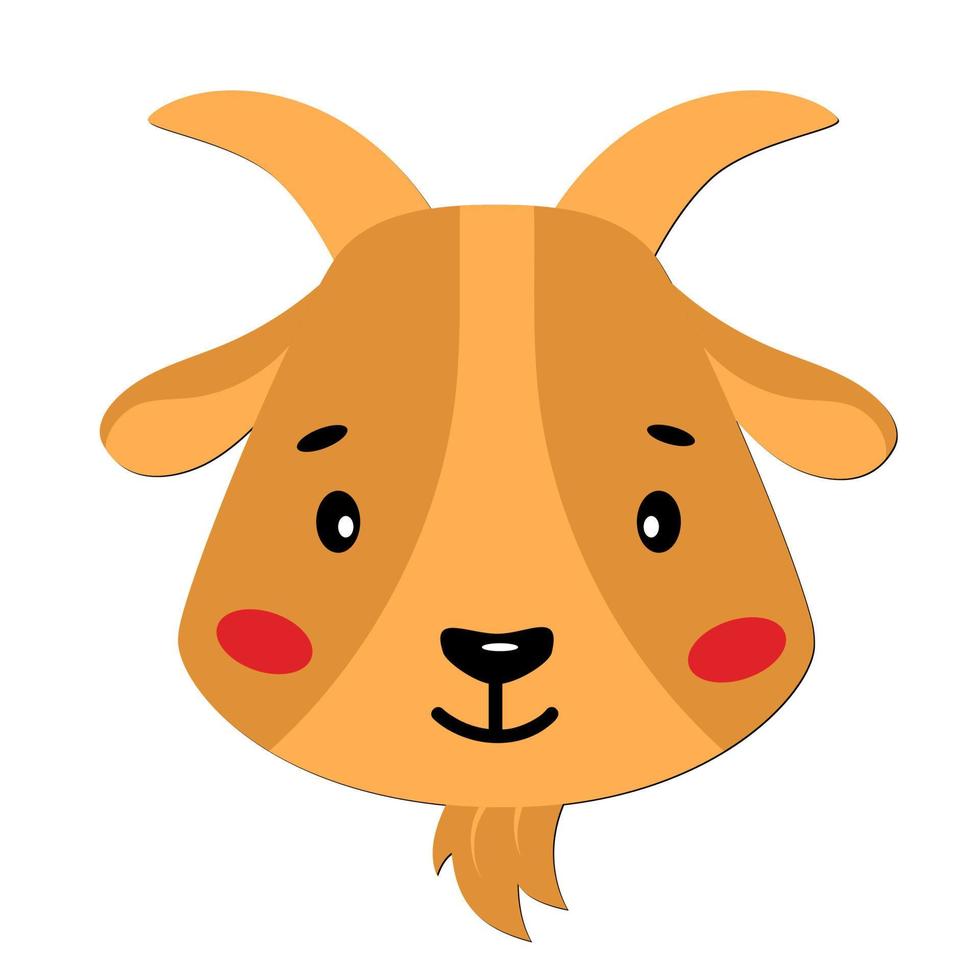 Goat Chinese zodiac sign. Goat animal vector