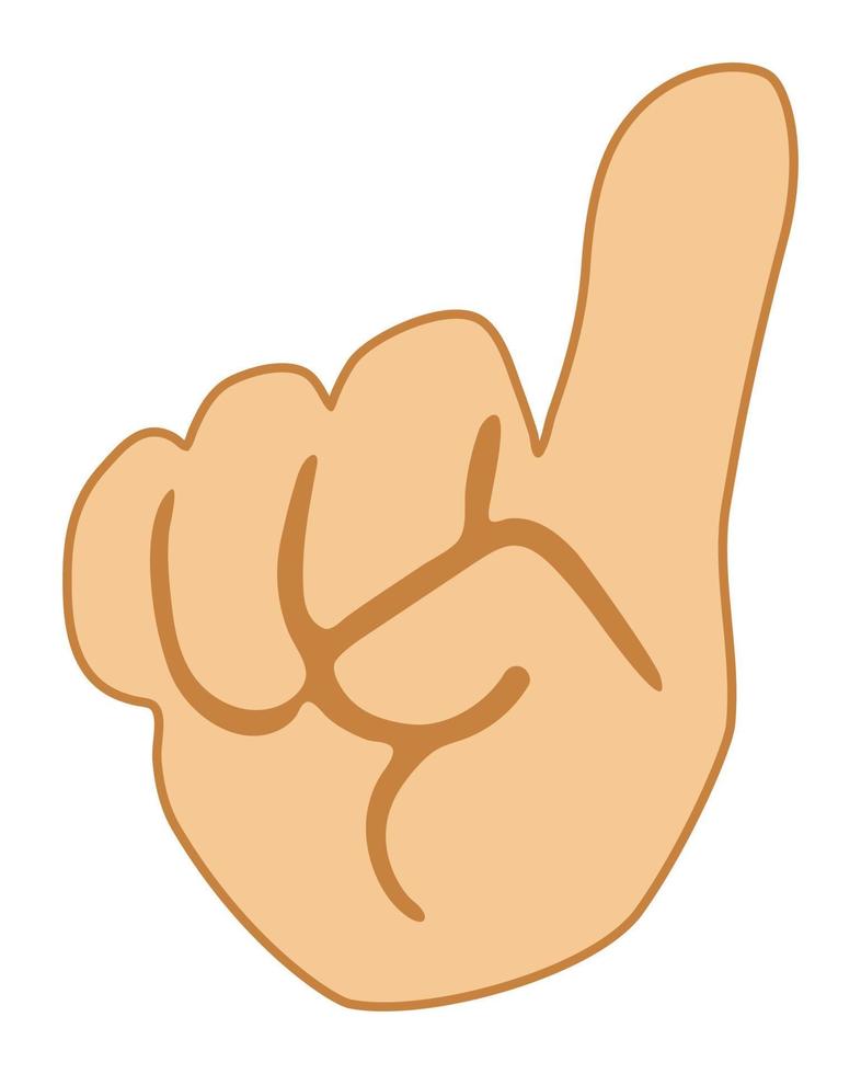 One fingers counting icon for education. Hands with fingers. vector
