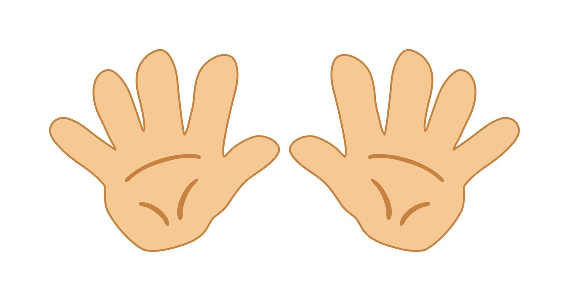 Ten fingers counting icon for education. Hands with fingers. vector