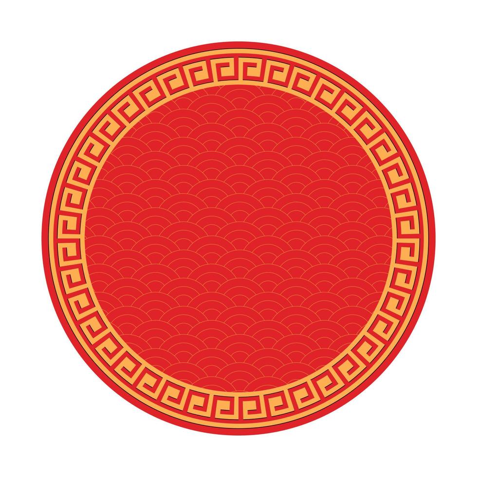 Red chinese pattern. Traditional oriental background vector