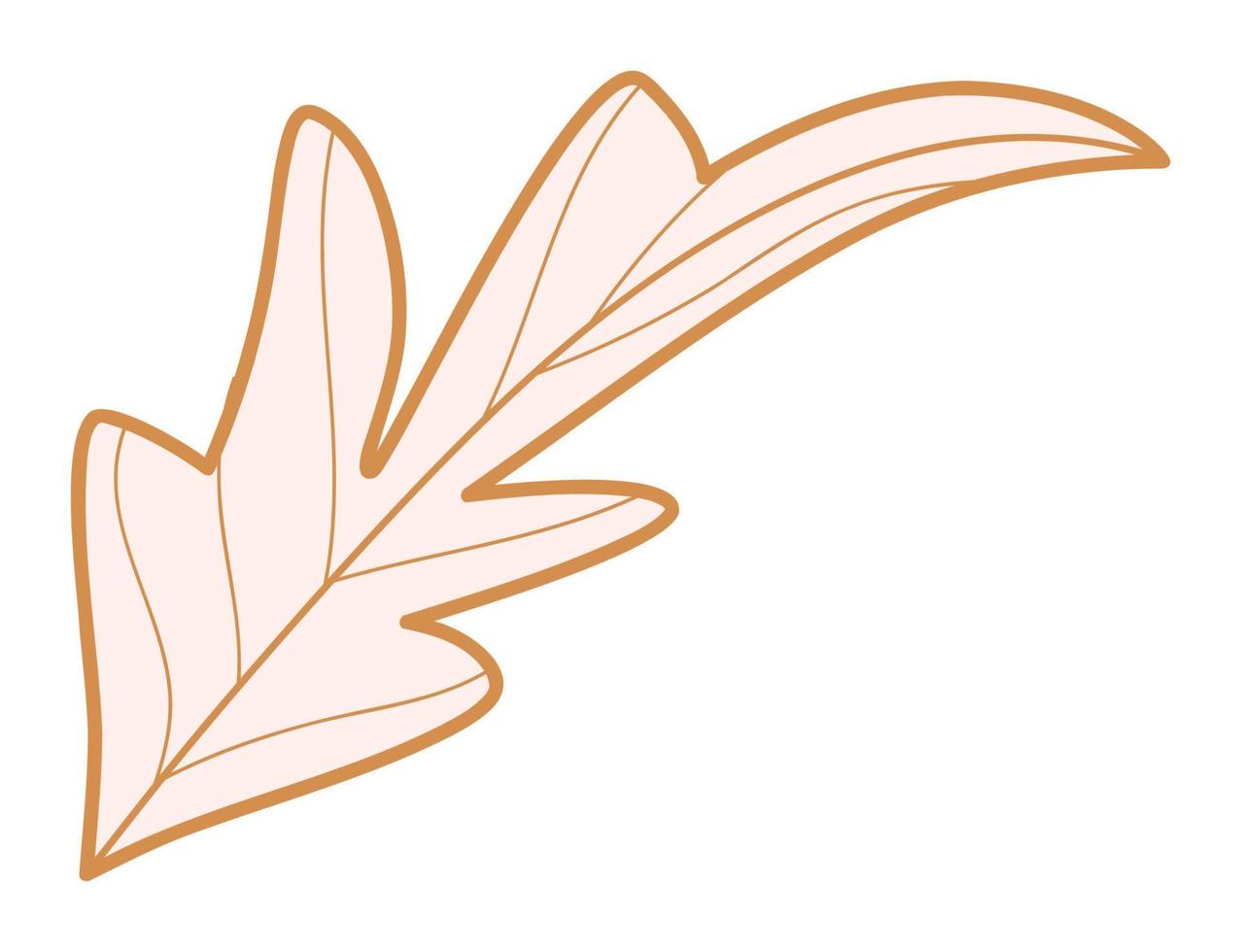 silueta de hoja de amapola. Ilustración de vector de elemento de diseño de hojas de planta
