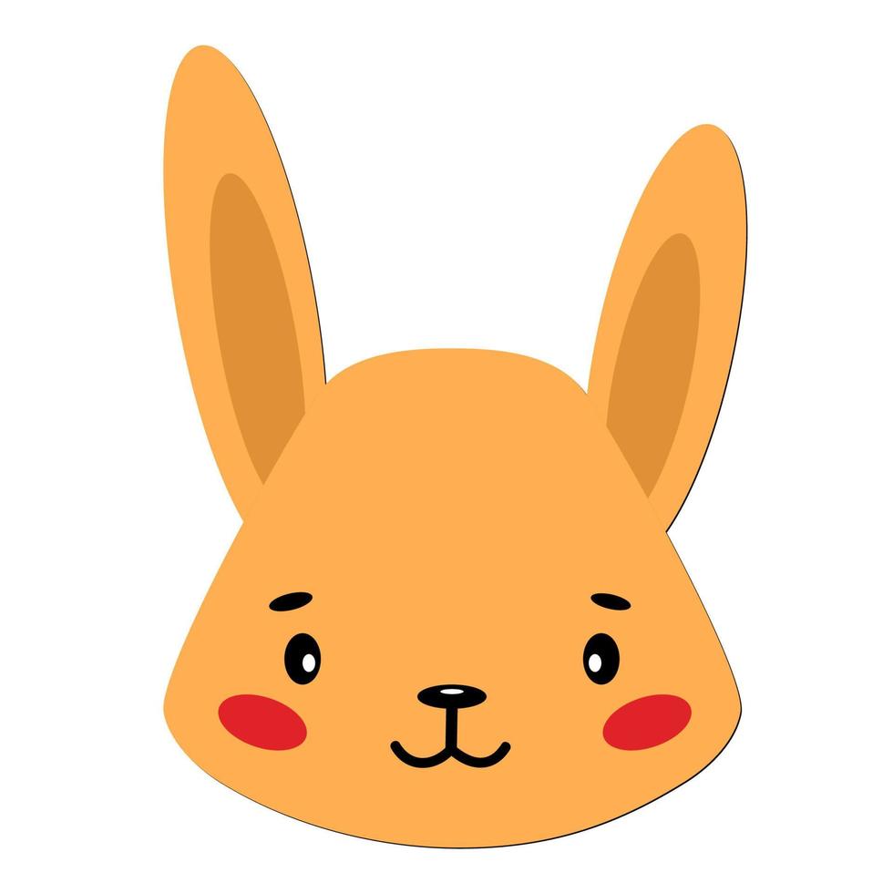 Rabbit Chinese zodiac sign. Hare animal vector