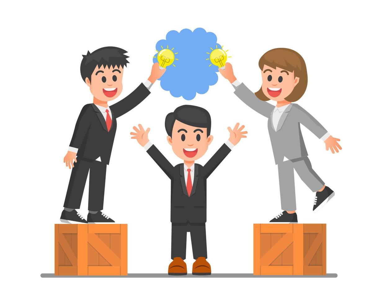 vector illustration of sharing business ideas