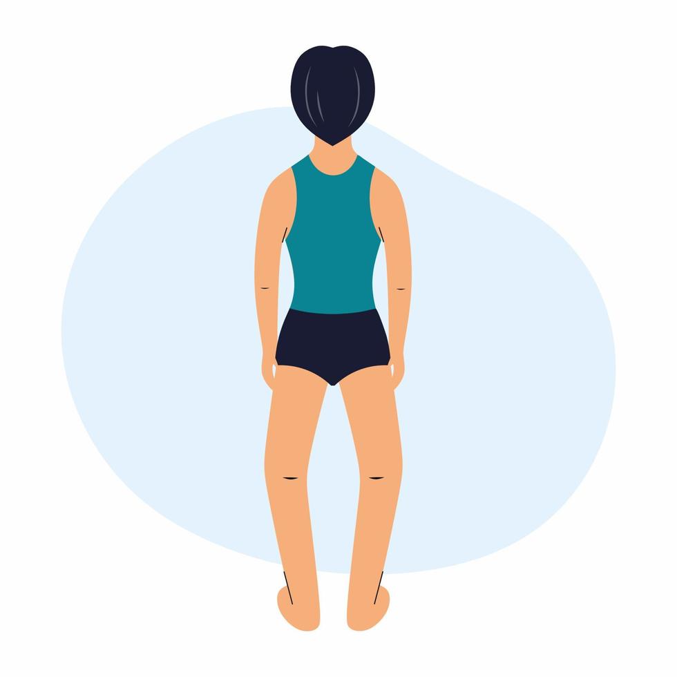 Child with curvature of legs. Valgus and varus. Boy has  health problem. vector