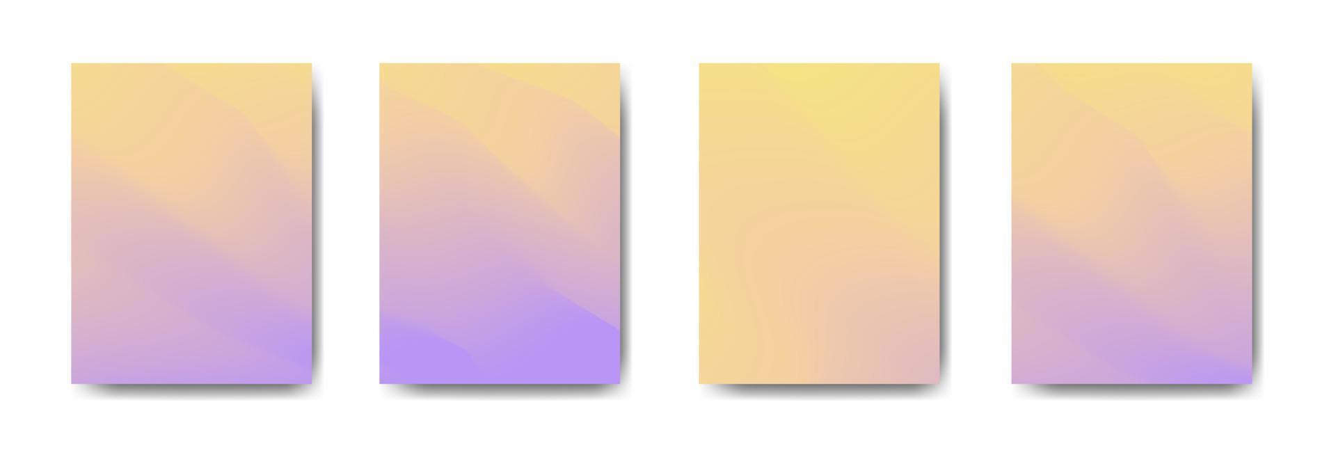 collection of colorful gradient background cover flyers are used for backgrounds, posters, banners, vector