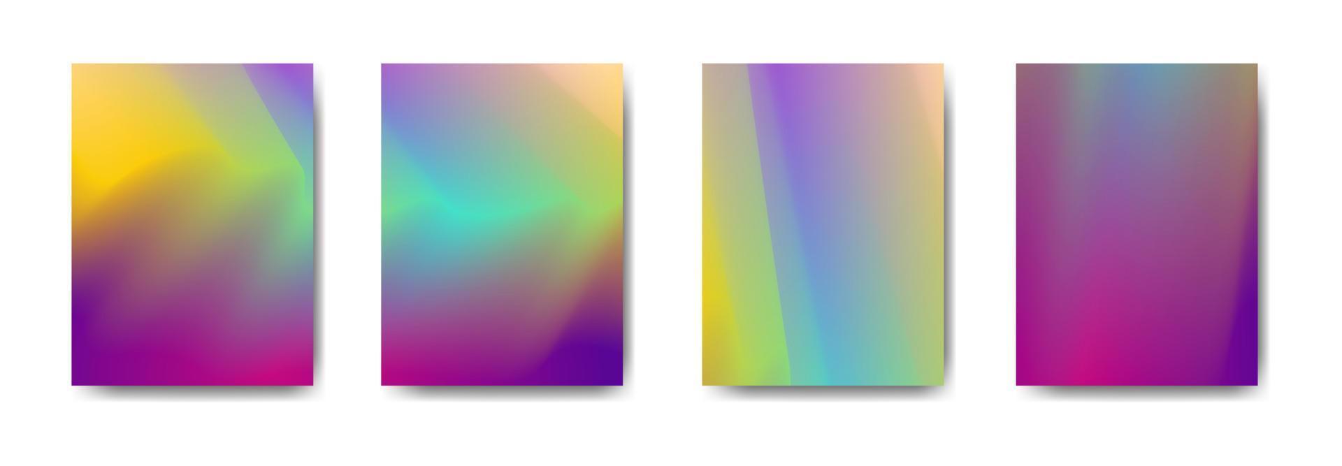 collection of colorful gradient background cover flyers are used for backgrounds, posters, banners, vector