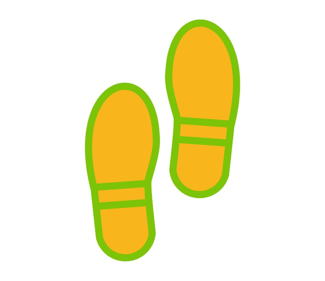 diseño vectorial, ilustración, icono o símbolo de forma de huella de zapato vector