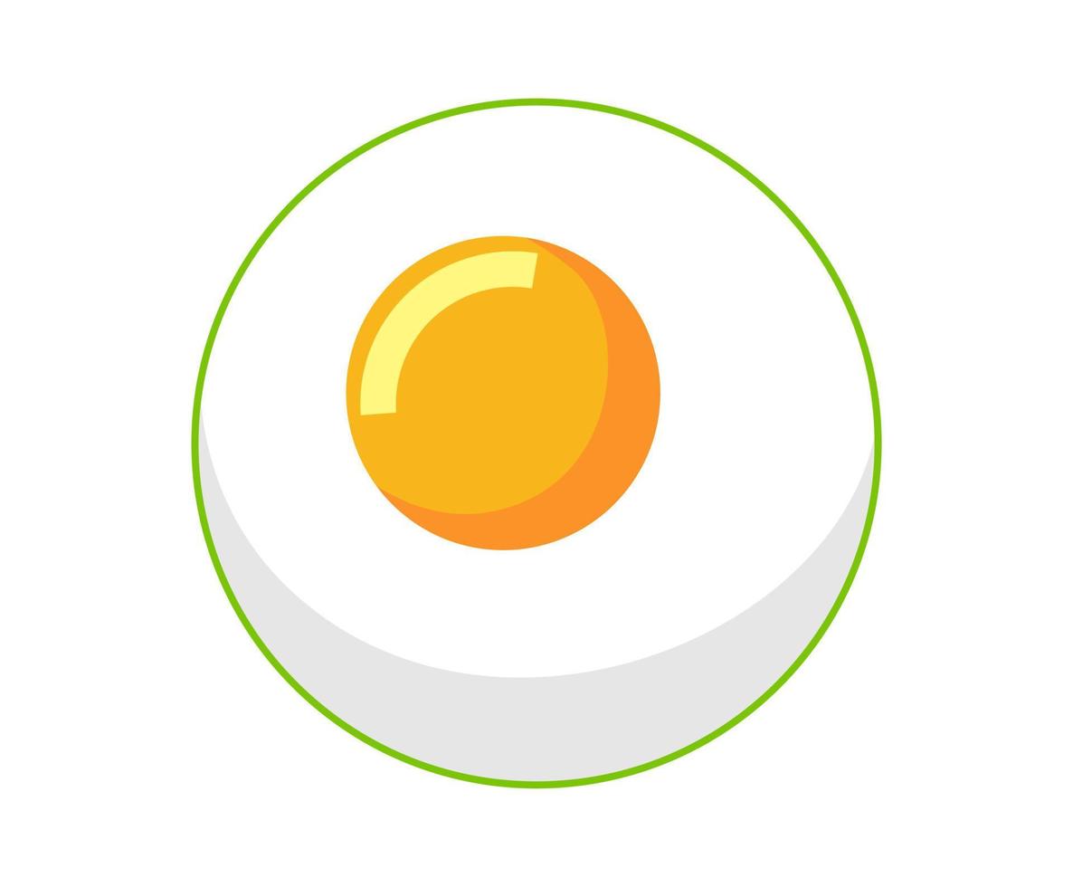 Cooking egg shape vector, illustration, icon or symbol design vector