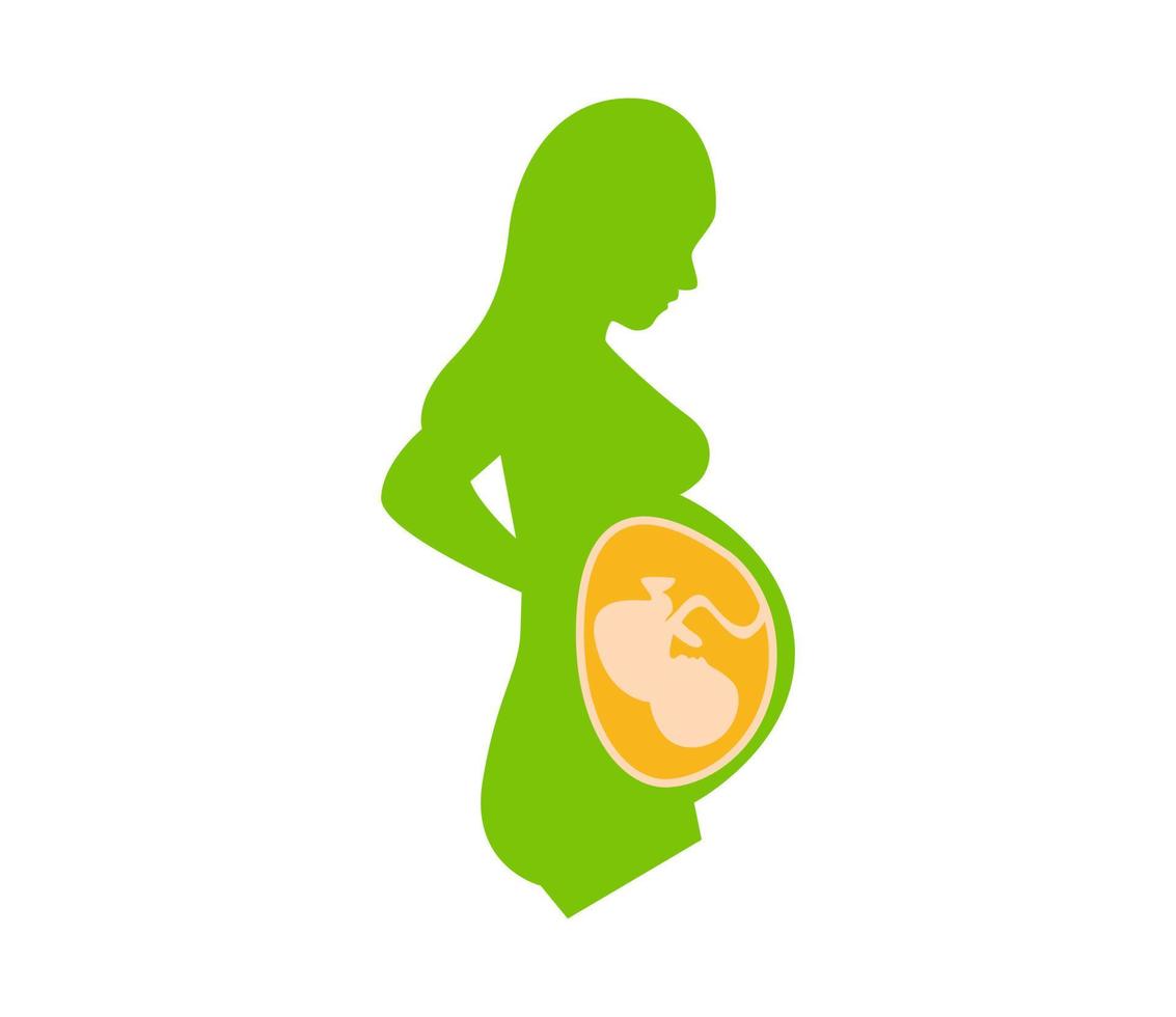 pregnant woman icon or symbol design vector