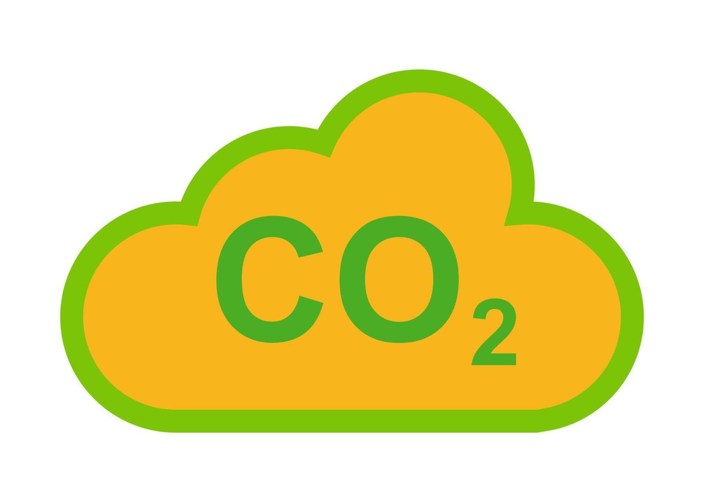 carbon dioxide cloud shape icon or symbol design vector