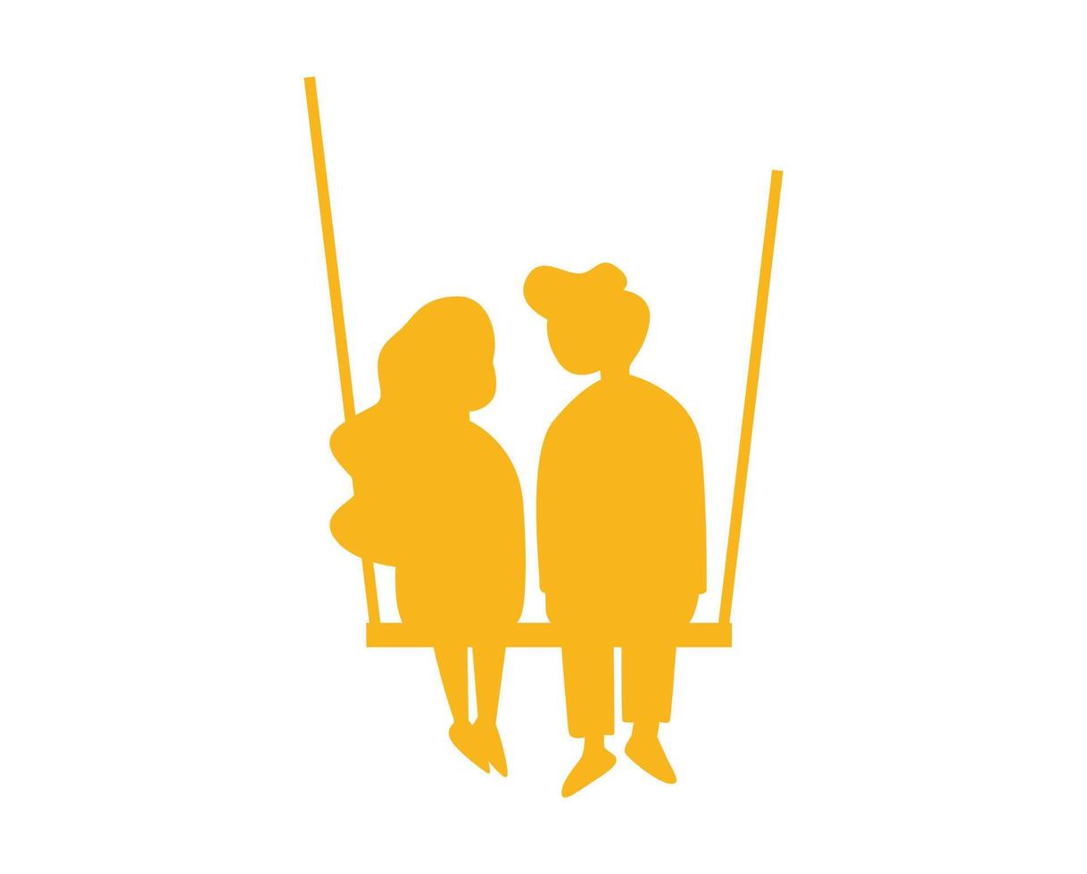 design icon or symbol in the form of a couple in court vector