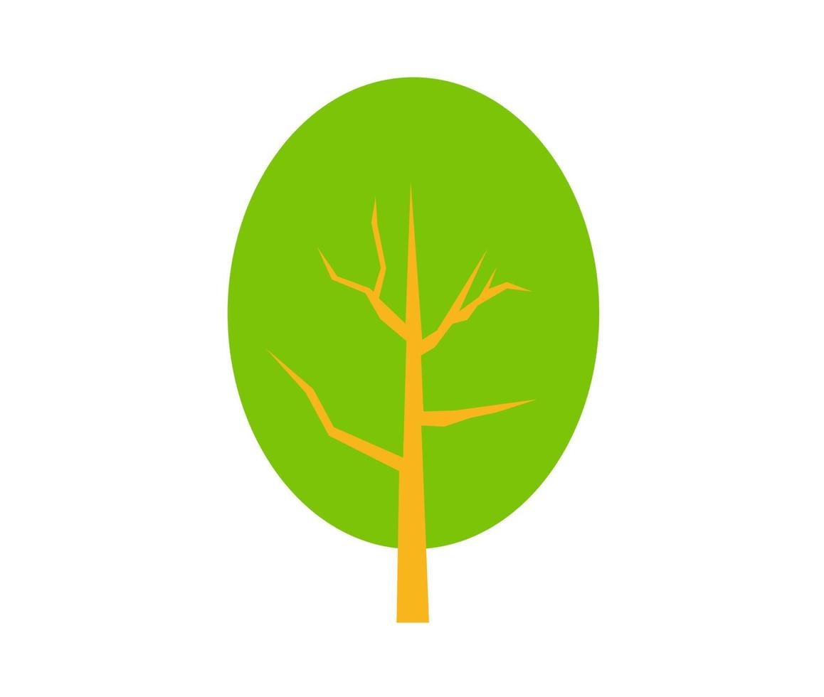 diseño vectorial, icono de forma de árbol verde vector