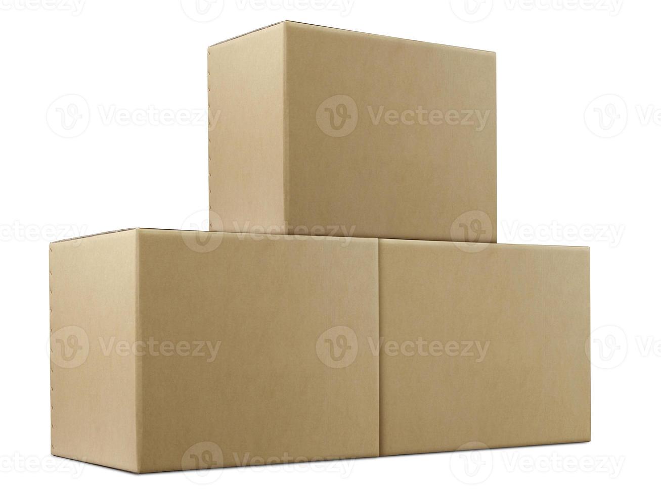 carton box isolated on white background photo