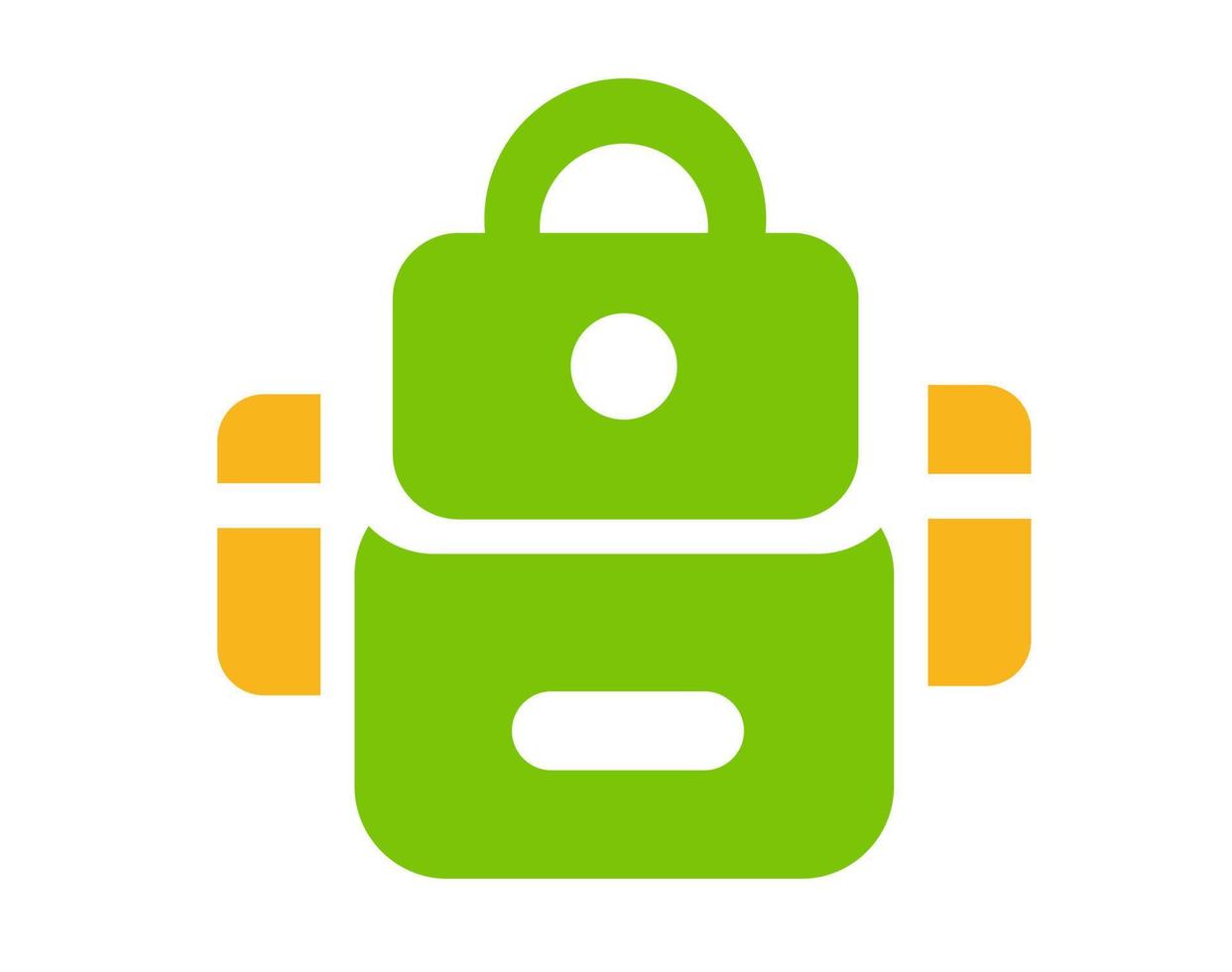 vector design hiking bag shape icon