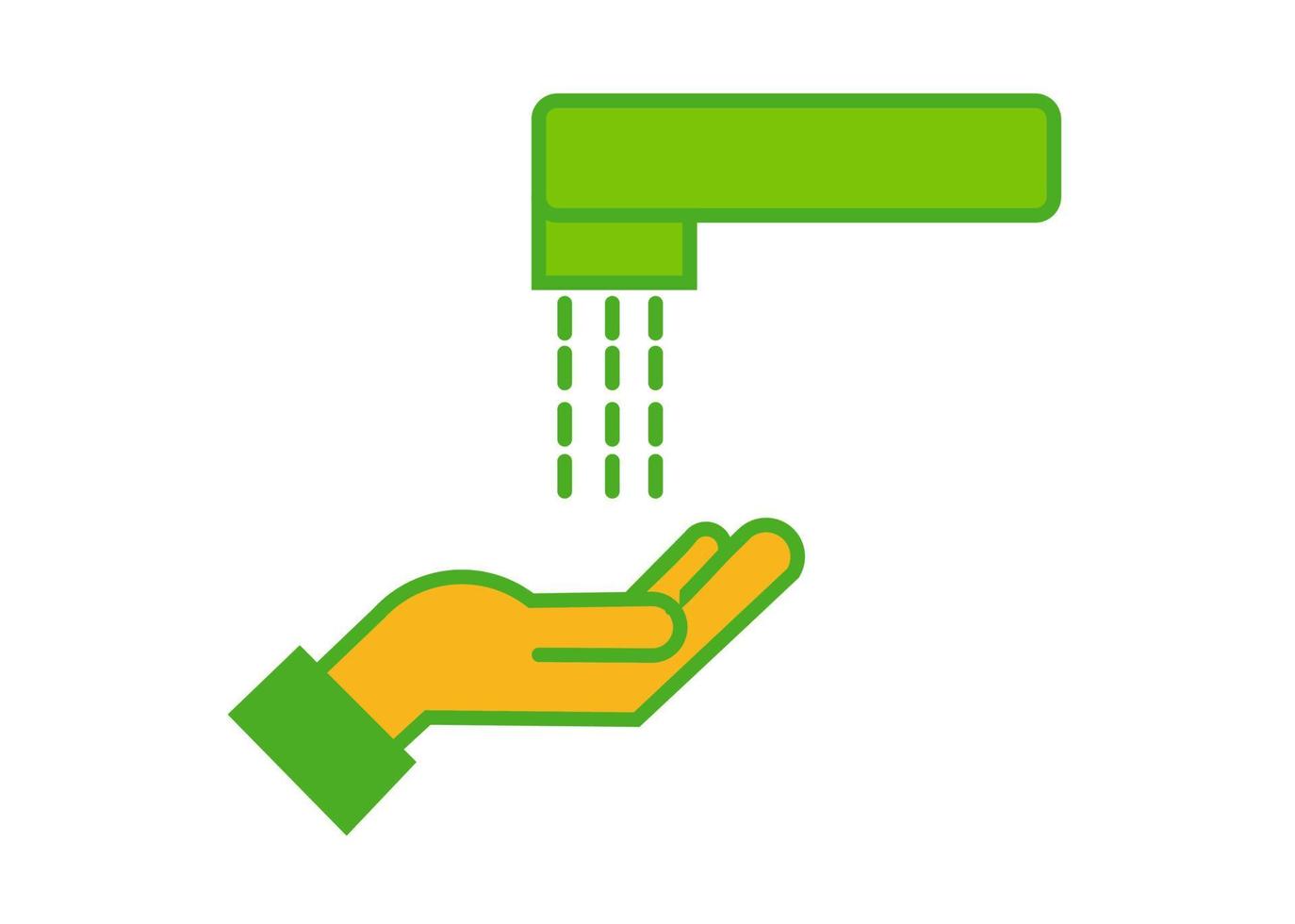 diseño vectorial, icono de forma de lavado de manos vector