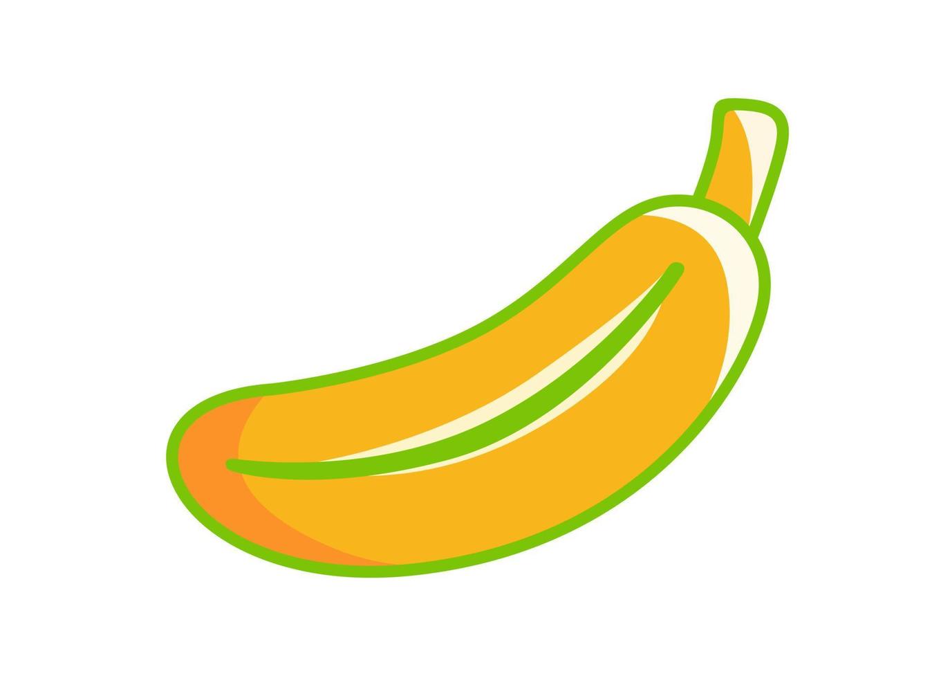 diseño vectorial, icono de forma de plátano vector