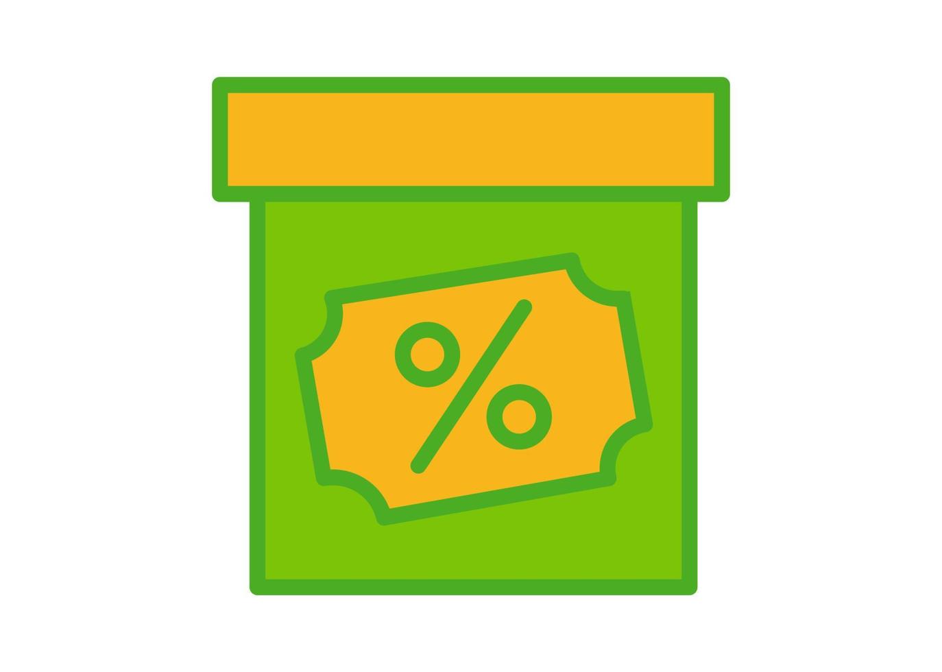 discount box icon or symbol design vector
