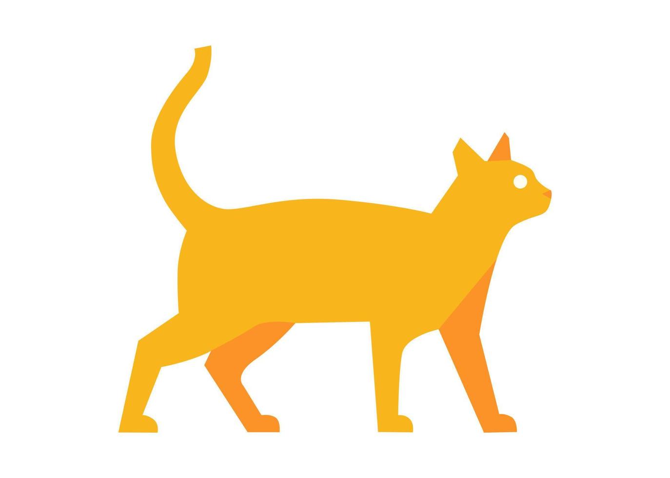 icono de forma de gato o diseño de símbolo vector