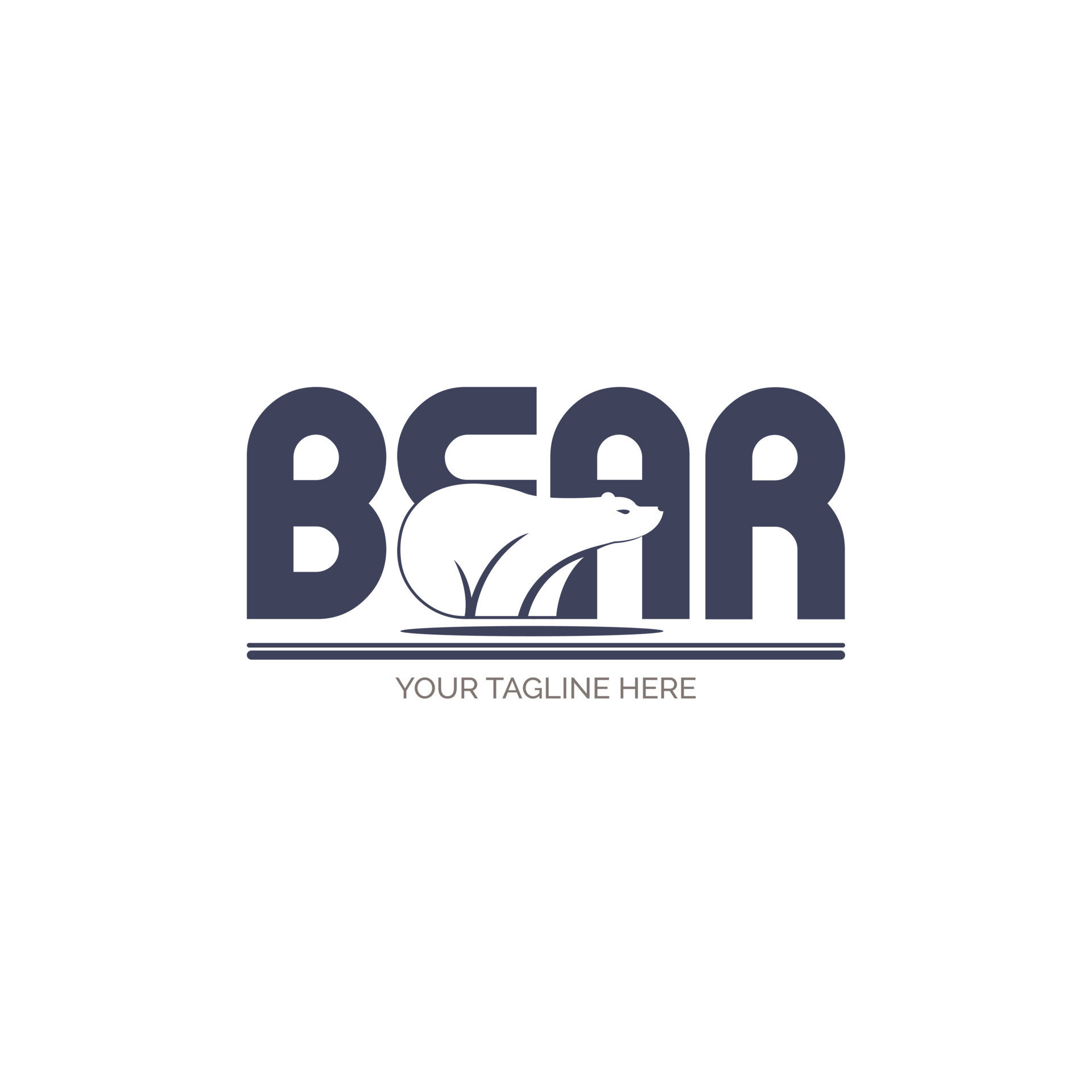 Polar Bear logo letter template design for brand or company and other 8360148 Vector Art at Vecteezy