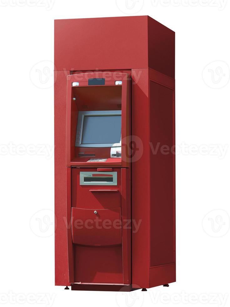 ATM Bank Cash Machine Isolated on Background photo