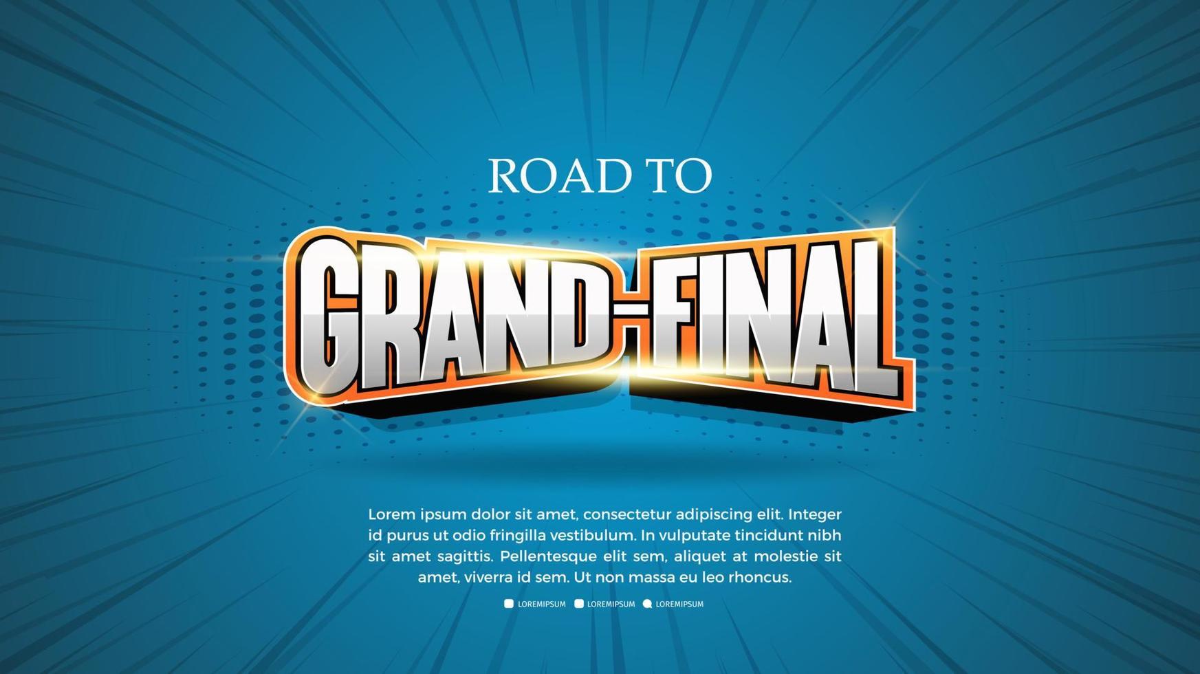 Grand final, typography graphic design. Vector eps10