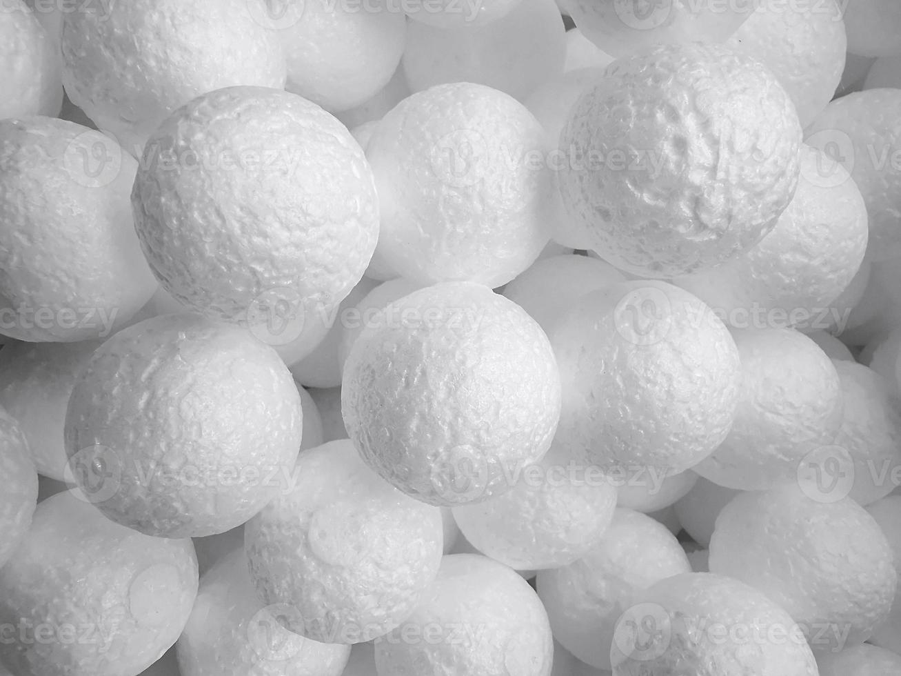 Small styrofoam balls isolated on white background Stock Photo