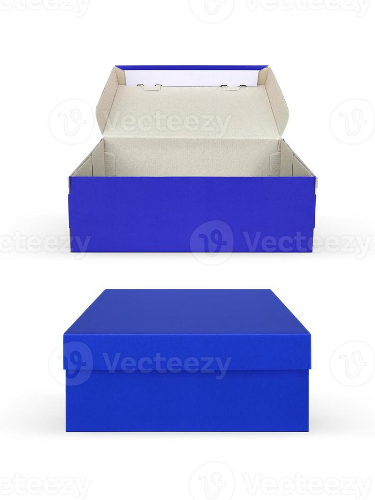 Blank package Box. Isolated on white background photo