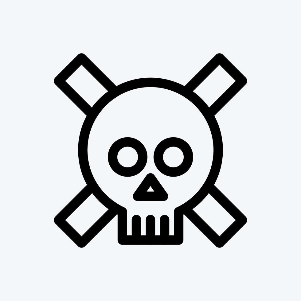 Icon Dangerous. suitable for Security symbol. line style. simple design editable. design template vector. simple illustration vector