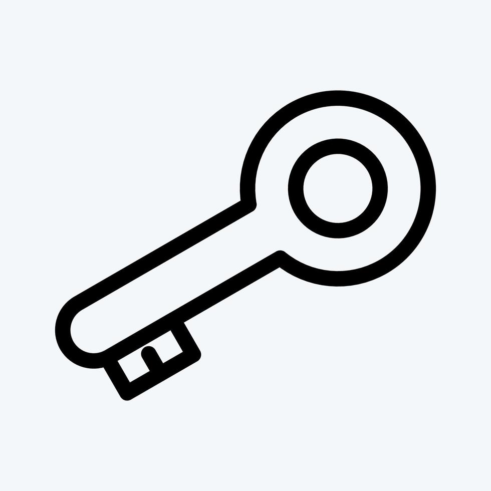 Icon Access Key. suitable for Security symbol. line style. simple