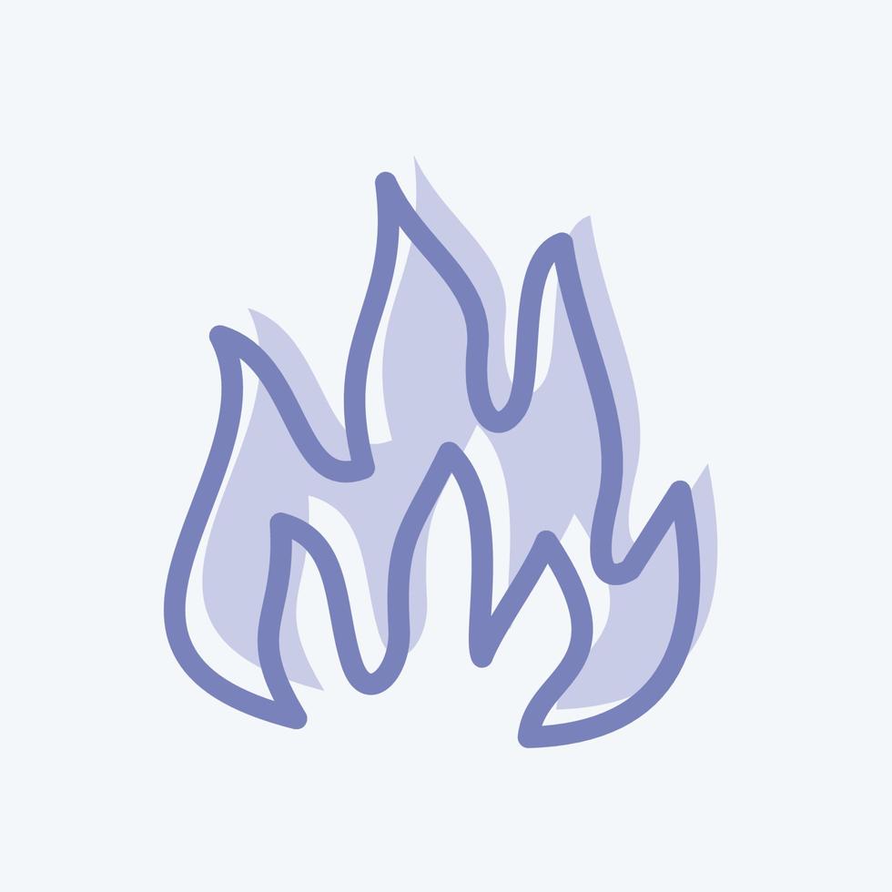 Icon Flammable. suitable for Security symbol. two tone style. simple design editable. design template vector. simple illustration vector