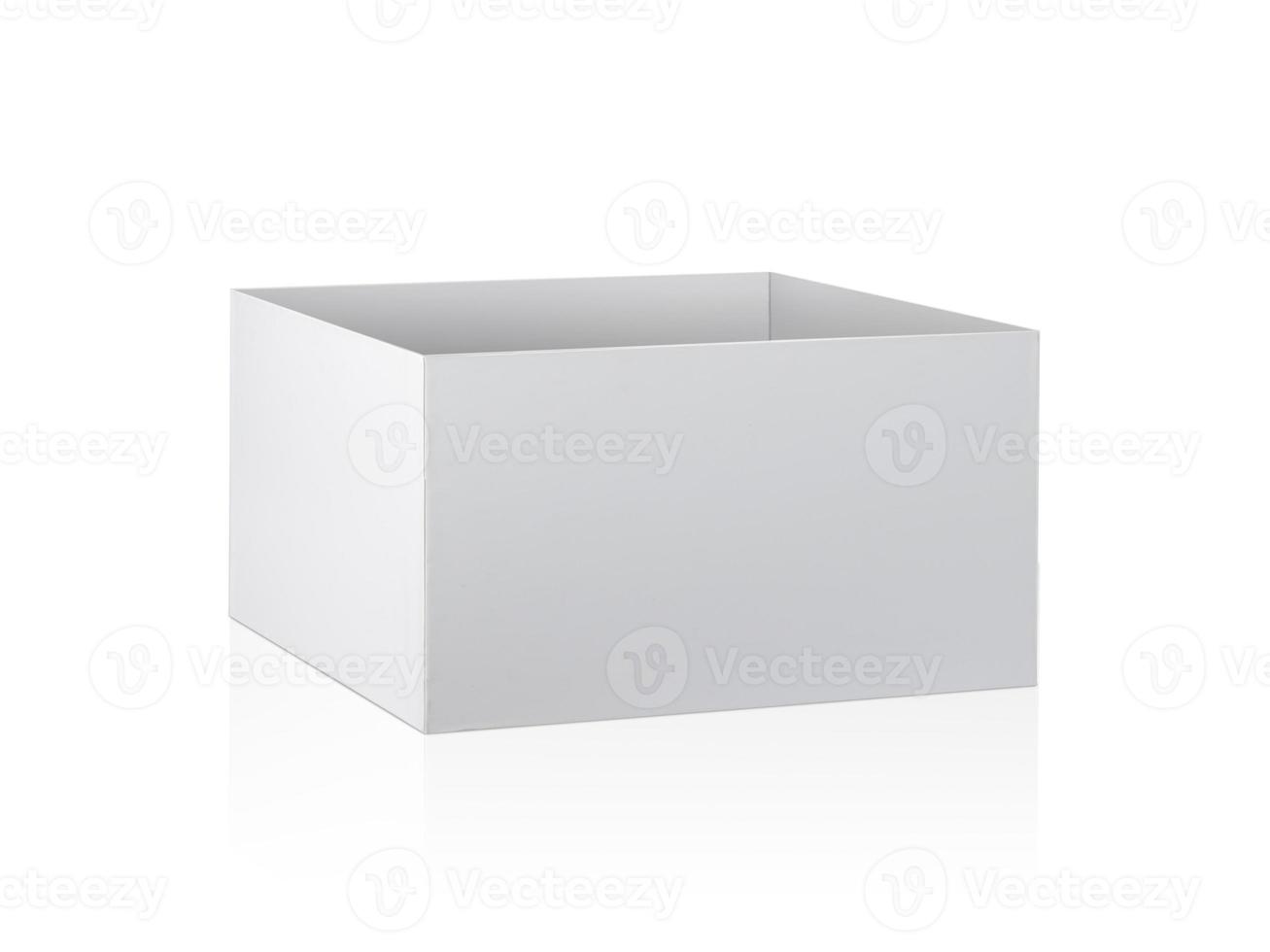Blank package Box. Isolated on white background photo