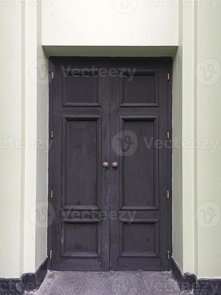 old typical vintage wooden door photo