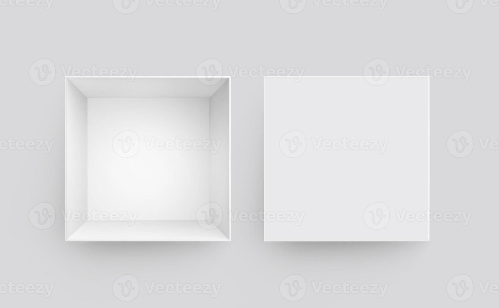 Blank package Box. Isolated on white background photo