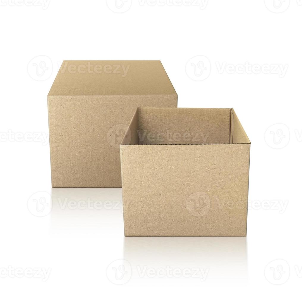 carton box isolated on white background photo